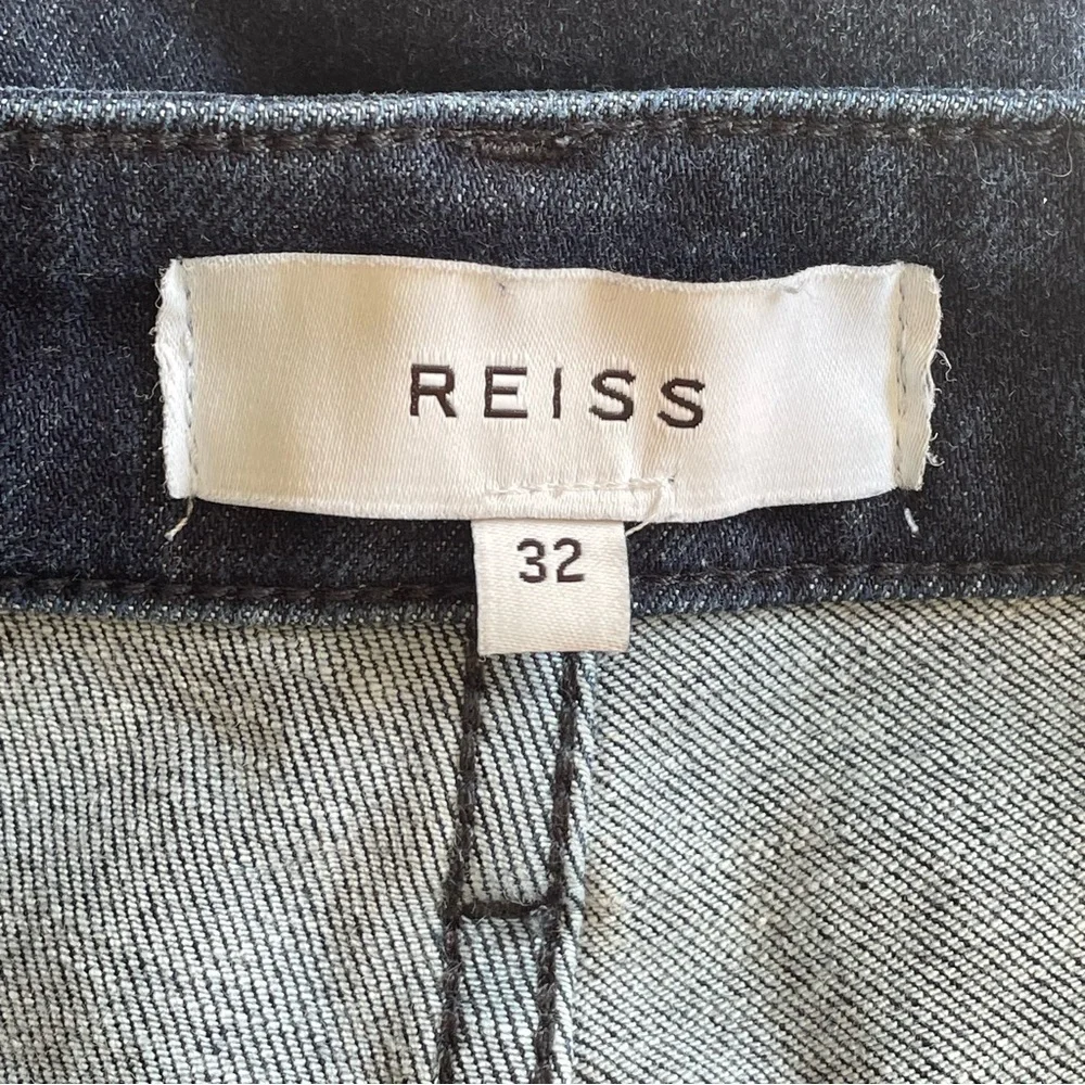 Reiss Skye High Rise Cotton Blend Skinny Dark Blue Wash Denim‎ Jeans Women Sz 32